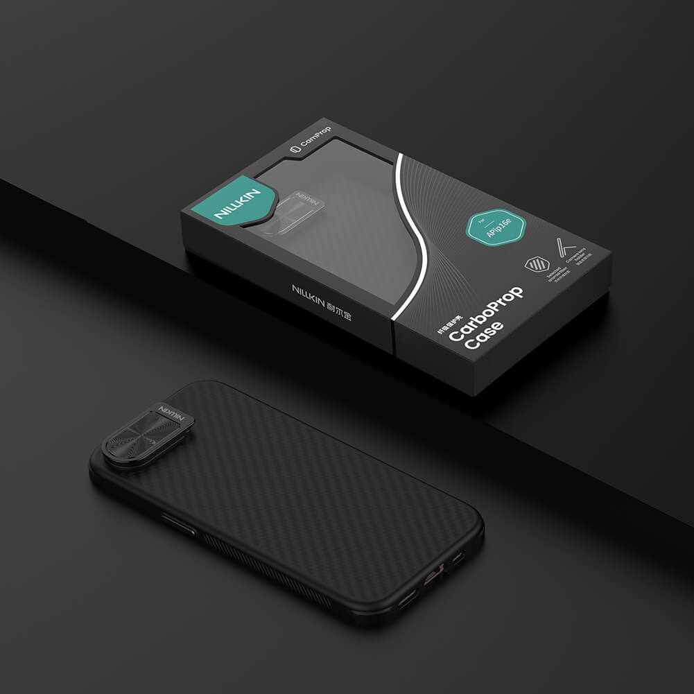 Чехол-крышка NILLKIN для Apple iPhone 16e (iPhone SE 2025, iPhone SE 4) (серия CarboProp Magnetic MagSafe Aramid fiber Cover version)